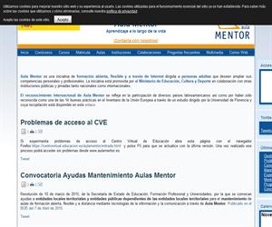 Aula Mentor: cursos gratis de  tecnologías de la información y la comunicación