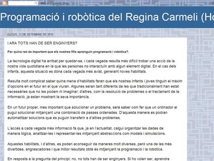 Programació i robòtica del Regina Carmeli (Horta)