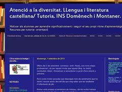 Atenció a la diversitat. LLengua i literatura castellana/ Tutoria. INS Domènech i Montaner.