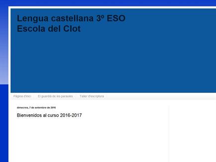 Lengua castellana 3ºESO en la Escuela del Clot